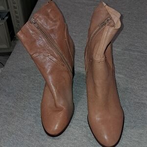 Tan Leather Ankle Boots